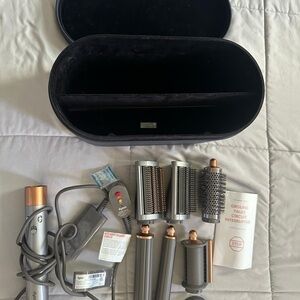 Dyson Hair Tools Set - Silver and Copper